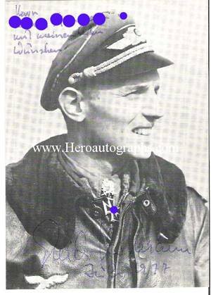 Erich Hartmann Autogramm/Autograph