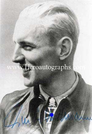 Erich Hartmann Autogramm/Autograph